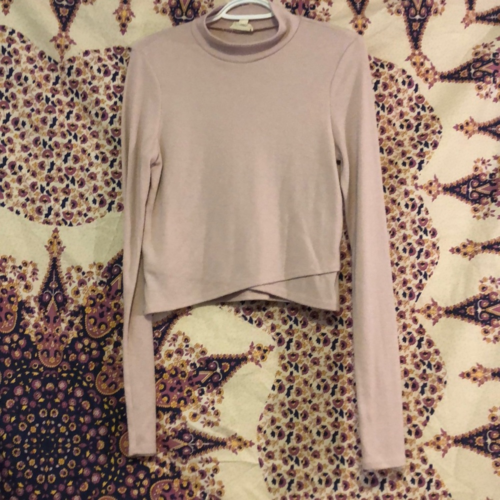 light purple crop turtleneck